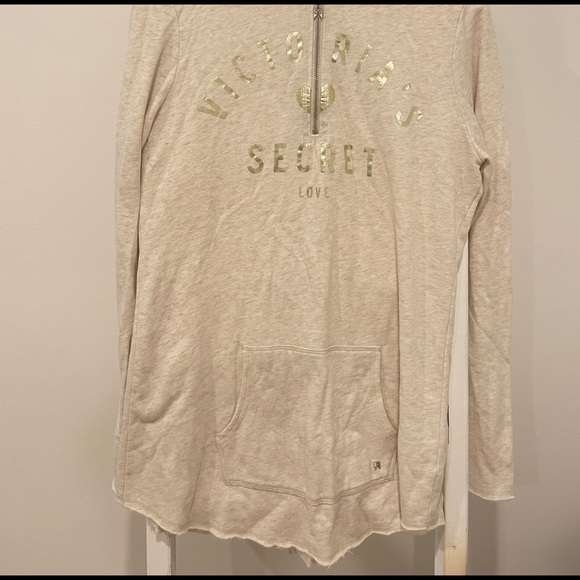 Victoria’s Secret Gold Half Zip Up Sweatshirt - Picture 2 of 10